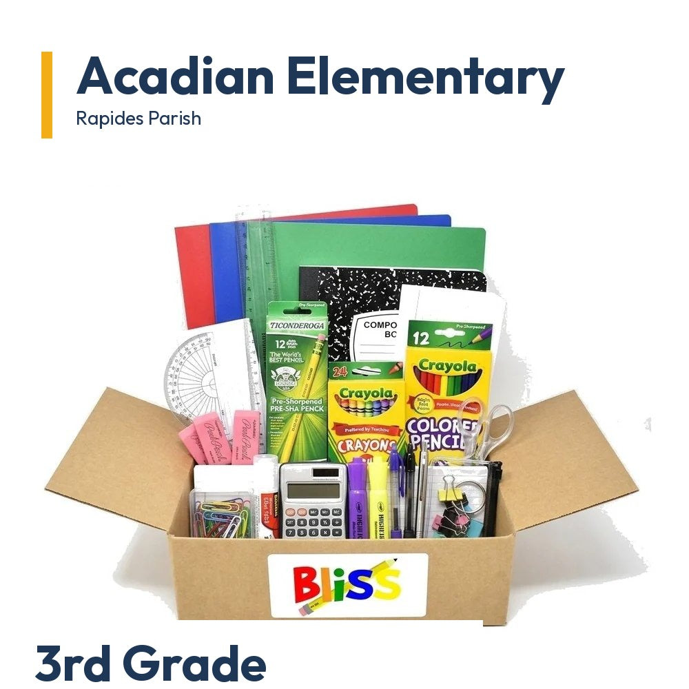 Acadian Elementary 3rd Grade School Supply Kit