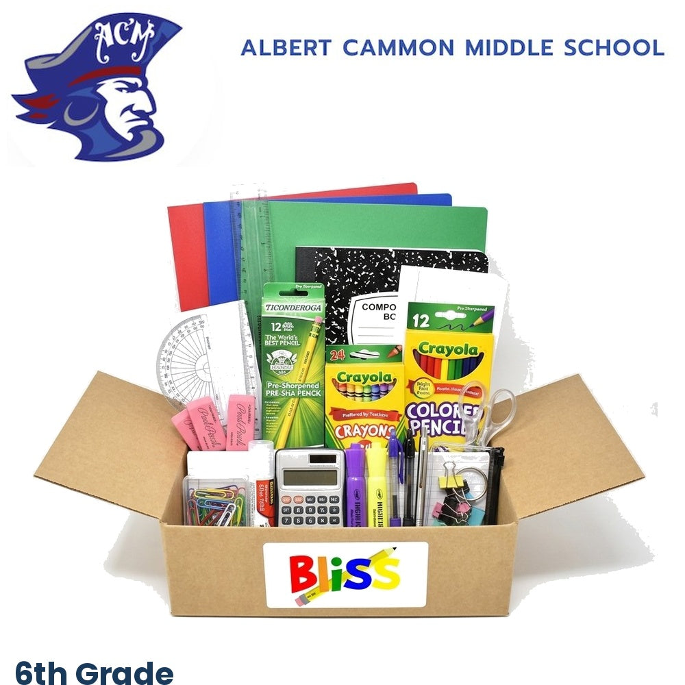 Albert Cammon Middle School 6th Grade School Supply Kit