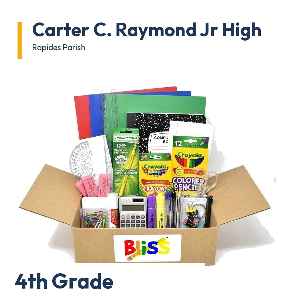 Carter C. Raymond Jr High 4th Grade School Supply Kit