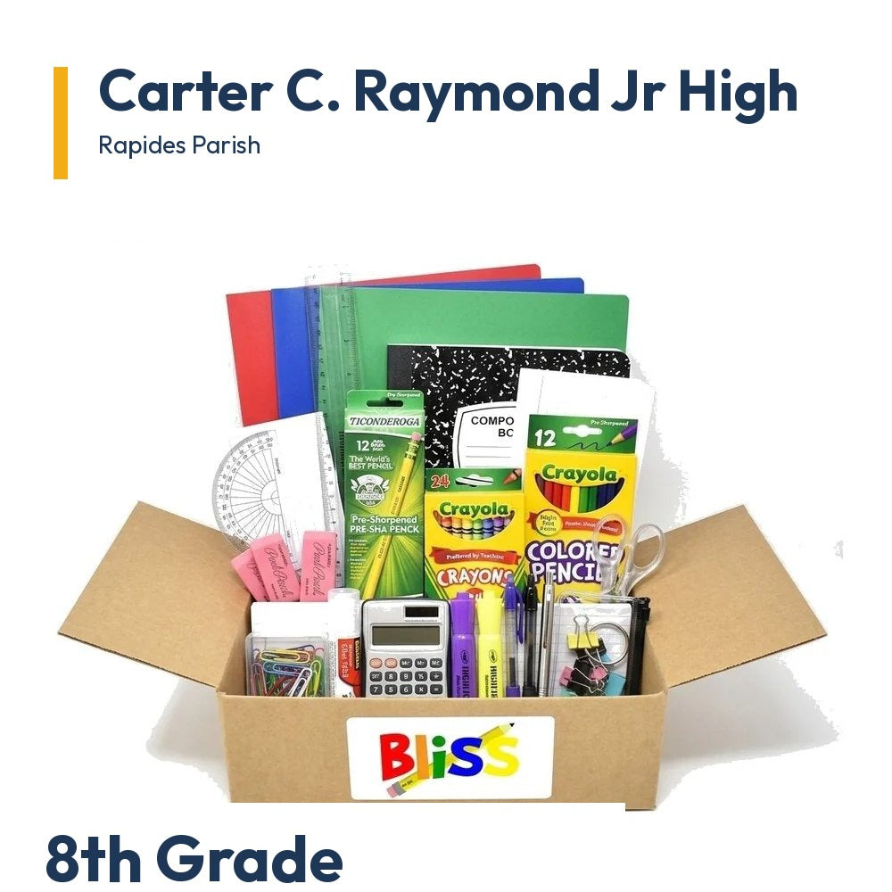 Carter C. Raymond Jr High 8th Grade School Supply Kit