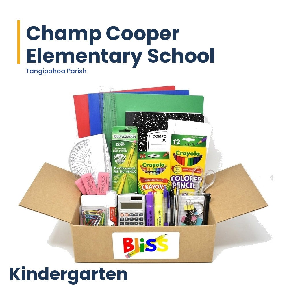 Champ Cooper Elementary School Kindergarten School Supply Kit