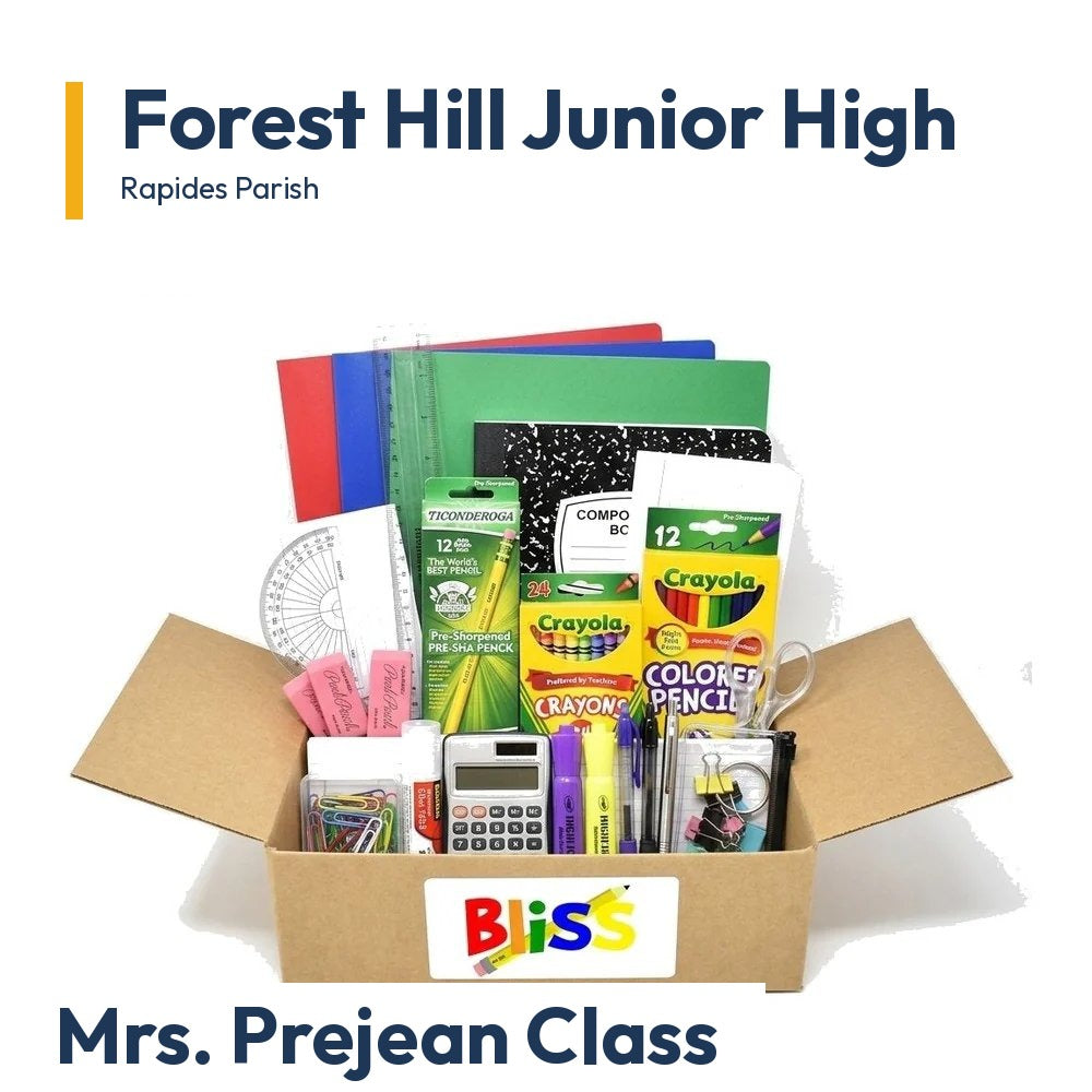 Forest Hill Junior High Mrs. Prejean Class School Supply Kit