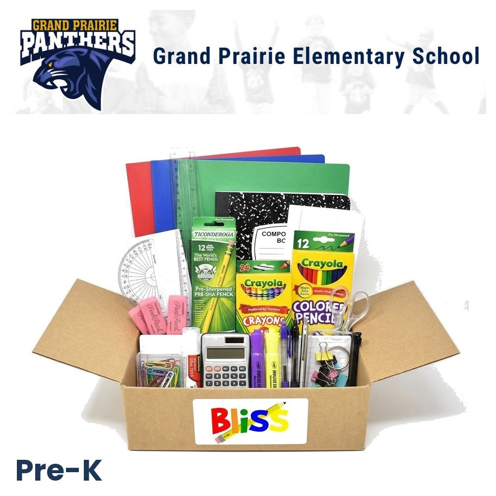 Grand Prairie Elementary School Pre-K School Supply Kit