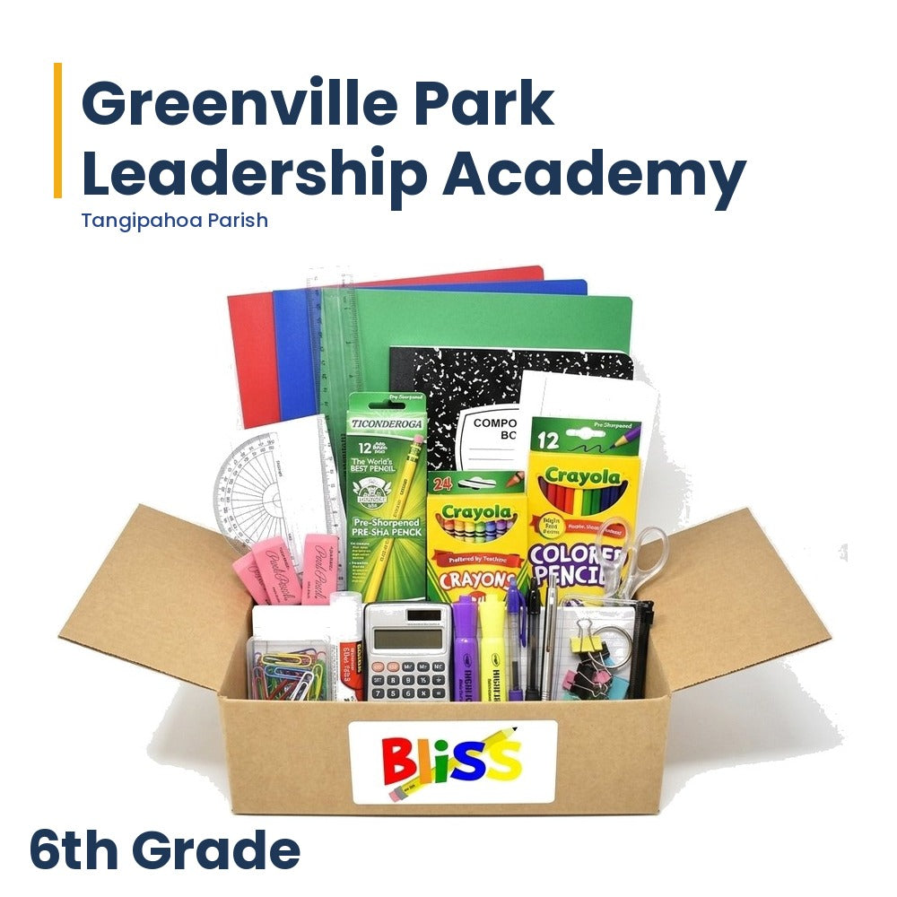 Greenville Park Leadership Academy 6th Grade School Supply Kit