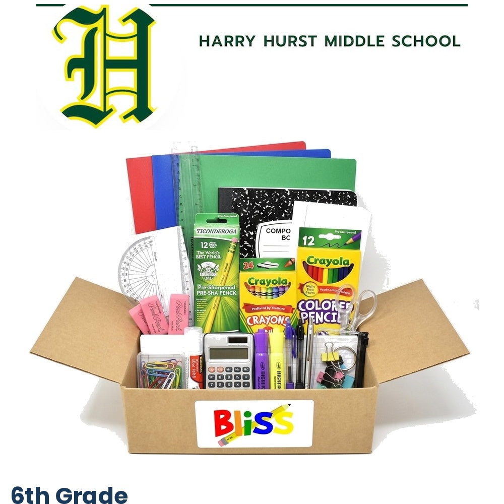 Harry Hurst Middle School 6th Grade School Supply Kit