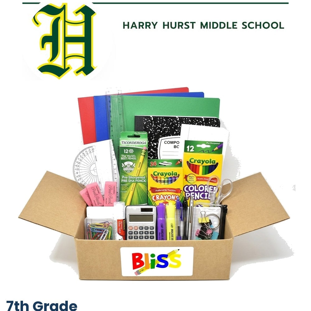 Harry Hurst Middle School 7th Grade School Supply Kit
