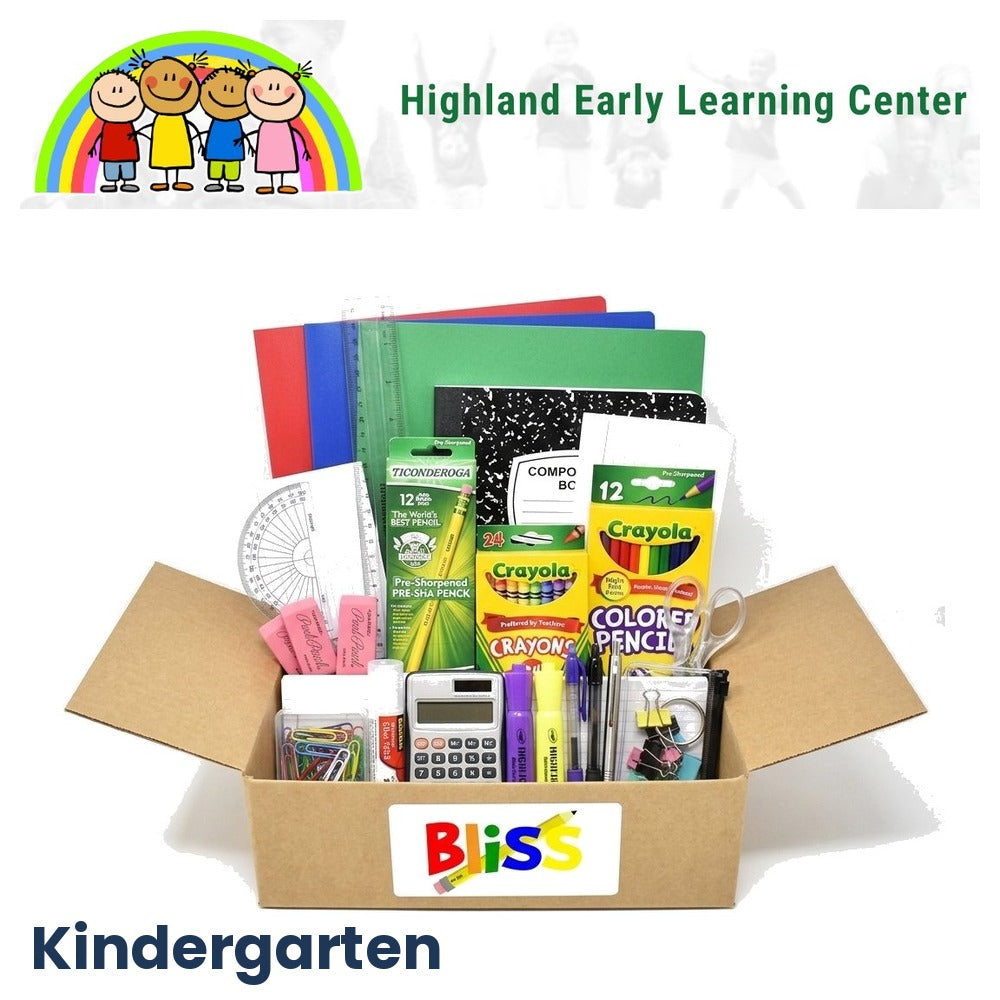 Highland Elementary School Kindergarten School Supply Kit