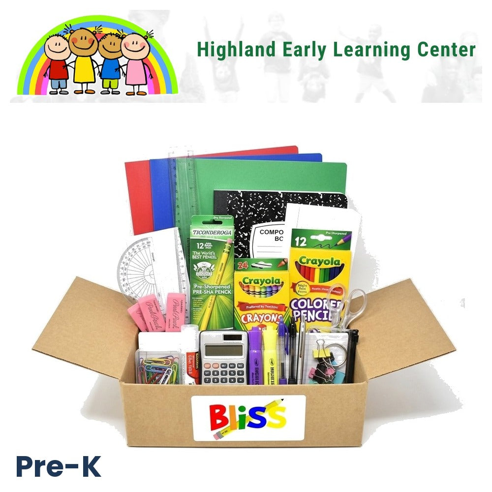 Highland Elementary School Pre-K School Supply Kit