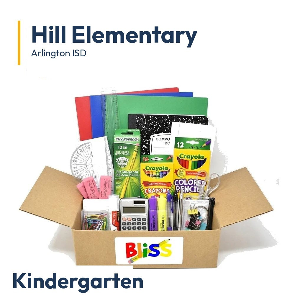 Hill Elementary Kindergarten School Supply Kit