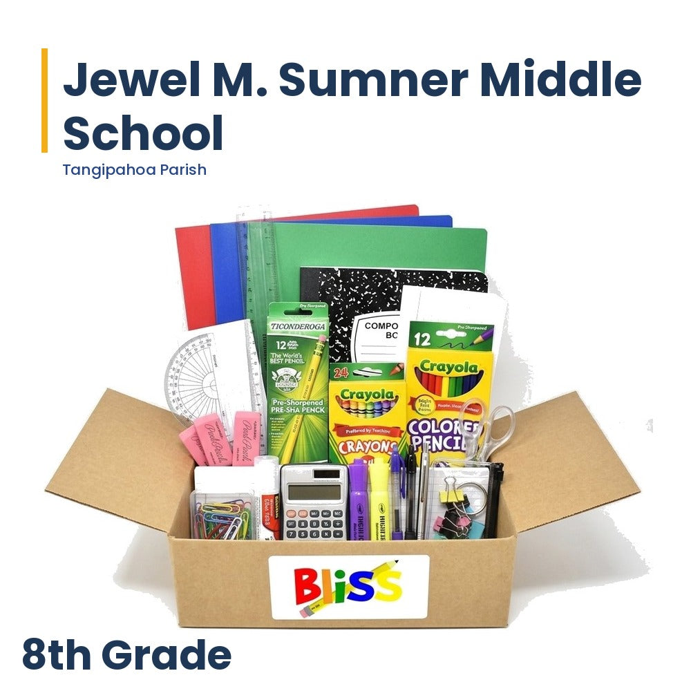 Jewel M. Sumner Middle School 8th Grade School Supply Kit