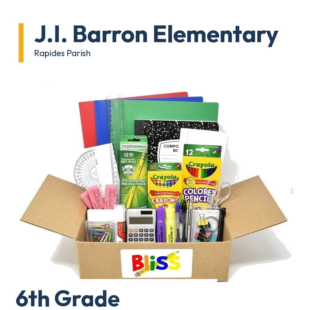 J.I. Barron Elementary 6th Grade School Supply Kit