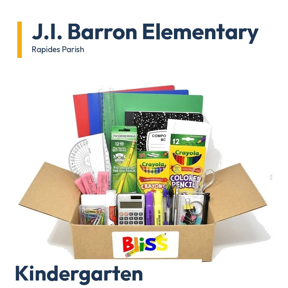 J.I. Barron Elementary Kindergarten School Supply Kit