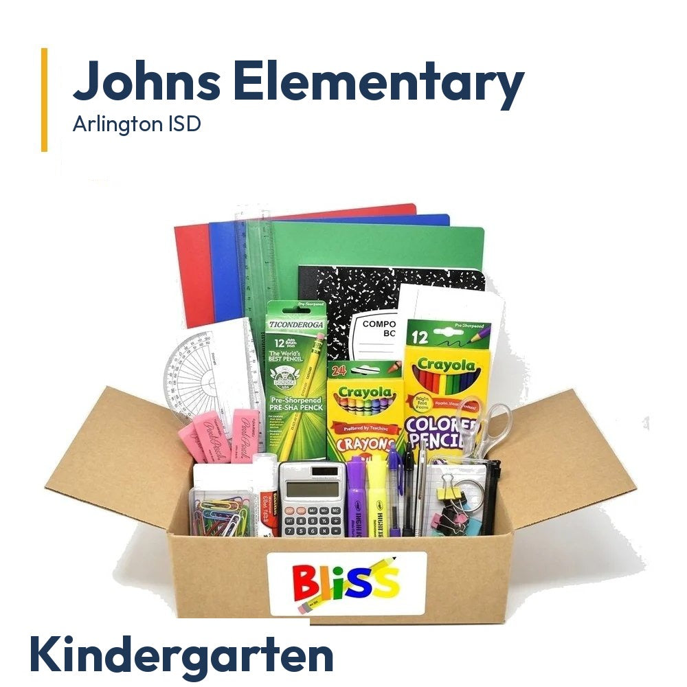 Johns Elementary Kindergarten School Supply Kit