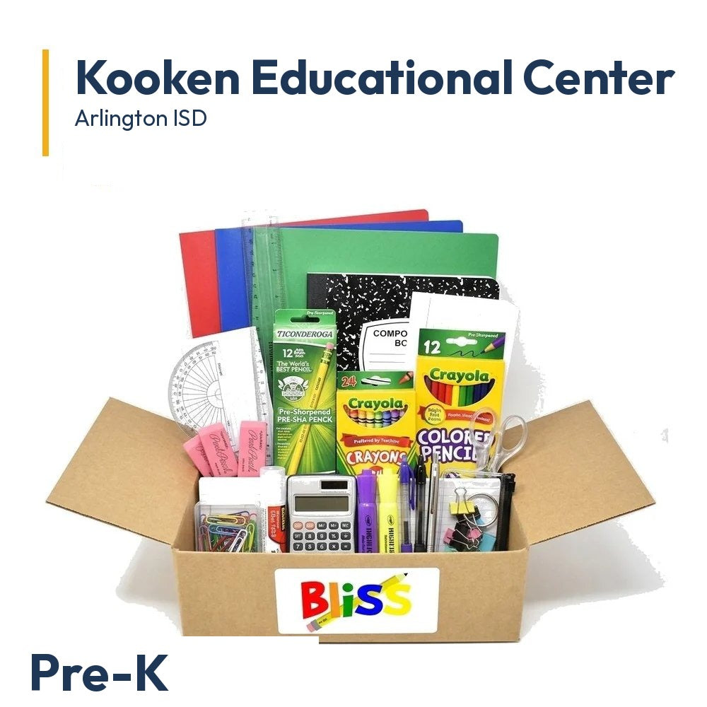 Kooken Educational Center Pre-K School Supply Kit