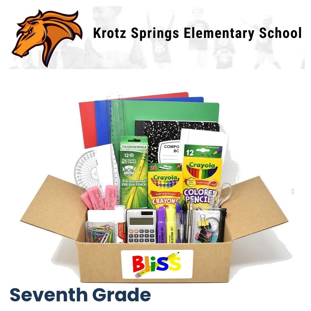 Krotz Springs Elementary School 7th Grade School Supply Kit