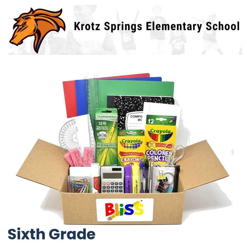 Krotz Springs Elementary School 6th Grade School Supply Kit