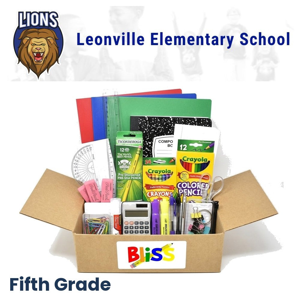 Leonville Elementary School 5th Grade School Supply Kit