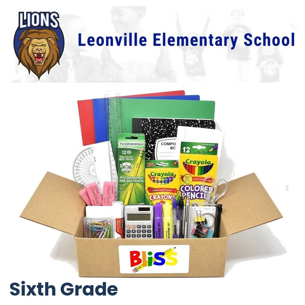 Leonville Elementary School 6th Grade School Supply Kit