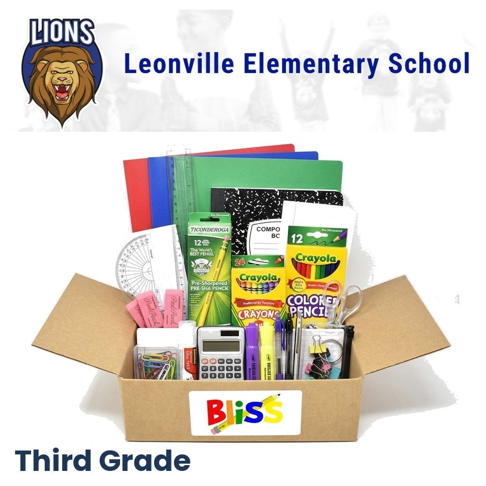 Leonville Elementary School 3rd Grade School Supply Kit