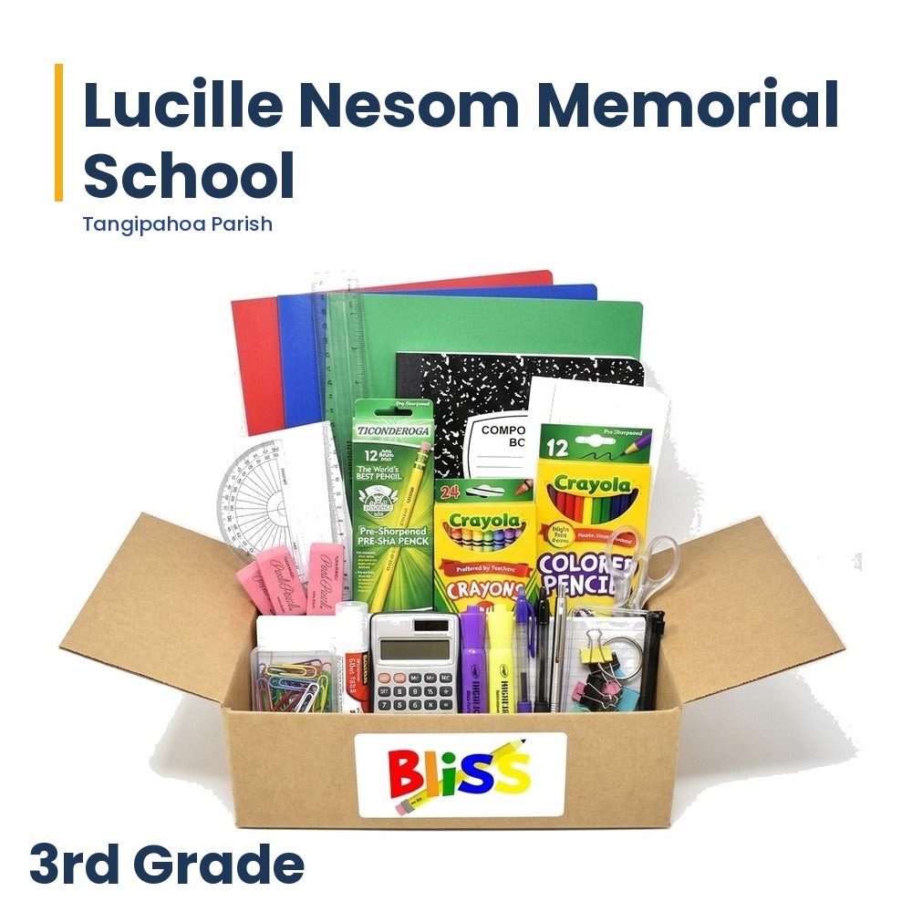 Lucille Nesom Memorial School 3rd Grade School Supply Kit