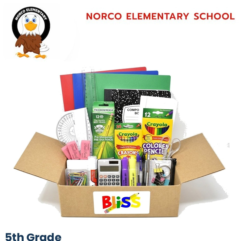 Norco Elementary School 5th Grade School Supply Kit
