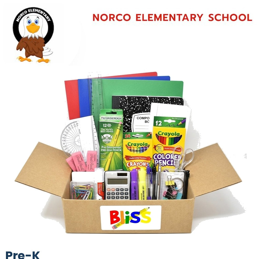 Norco Elementary School Pre-K School Supply Kit