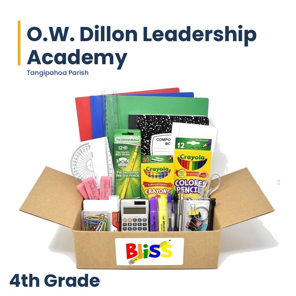 O.W. Dillon Leadership Academy 4th Grade School Supply Kit
