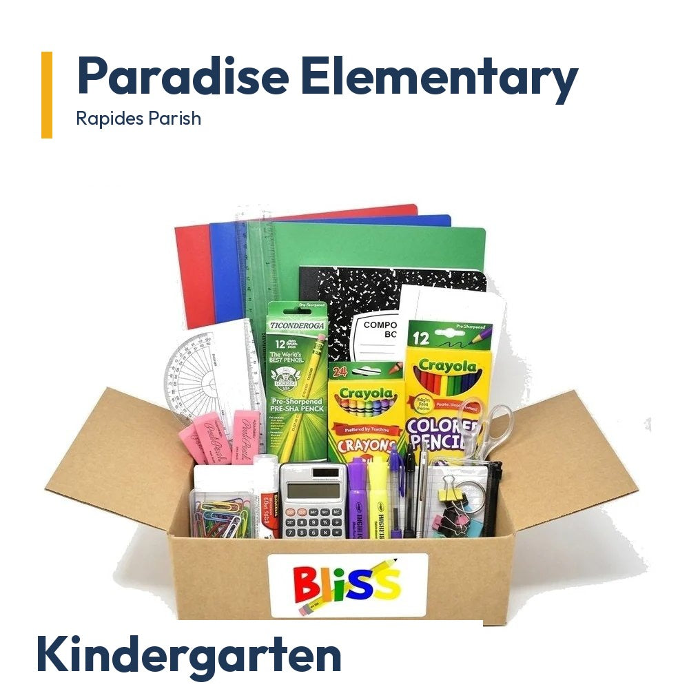 Paradise Elementary Kindergarten School Supply Kit