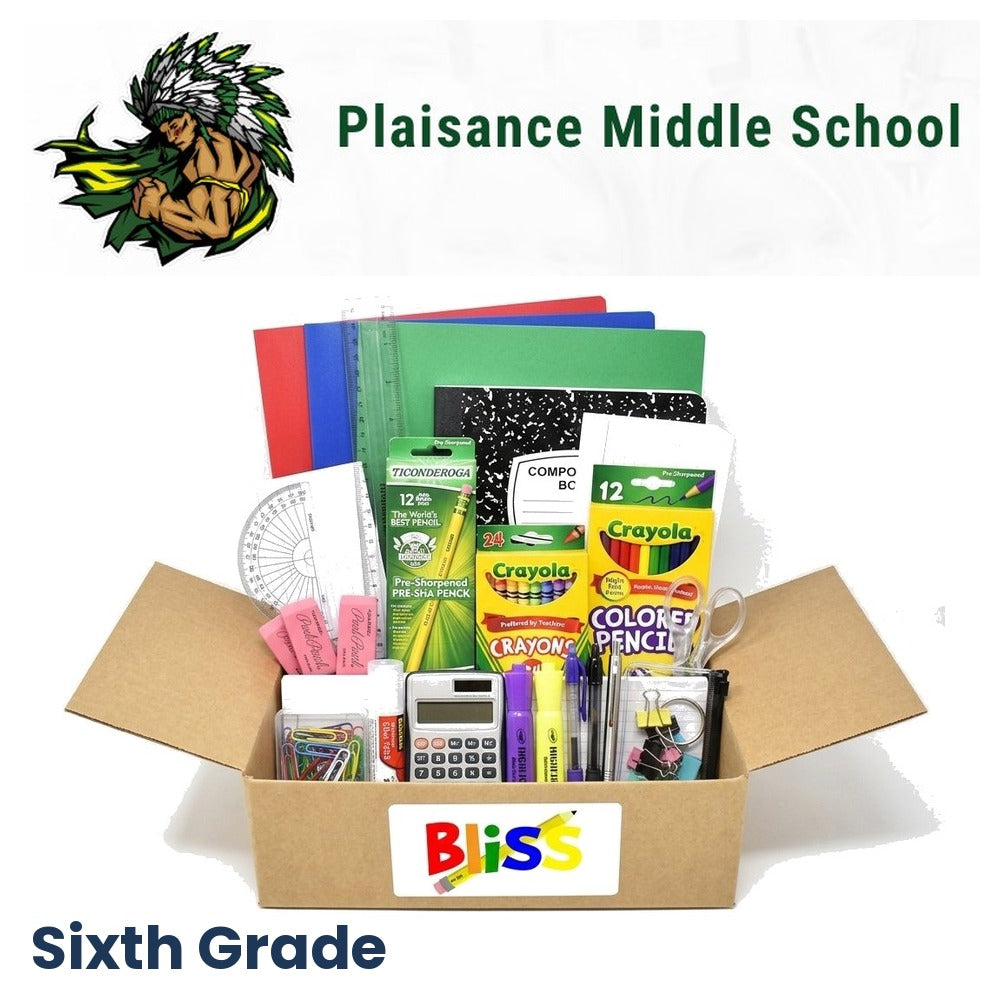 Plaisance Middle School 6th Grade School Supply Kit