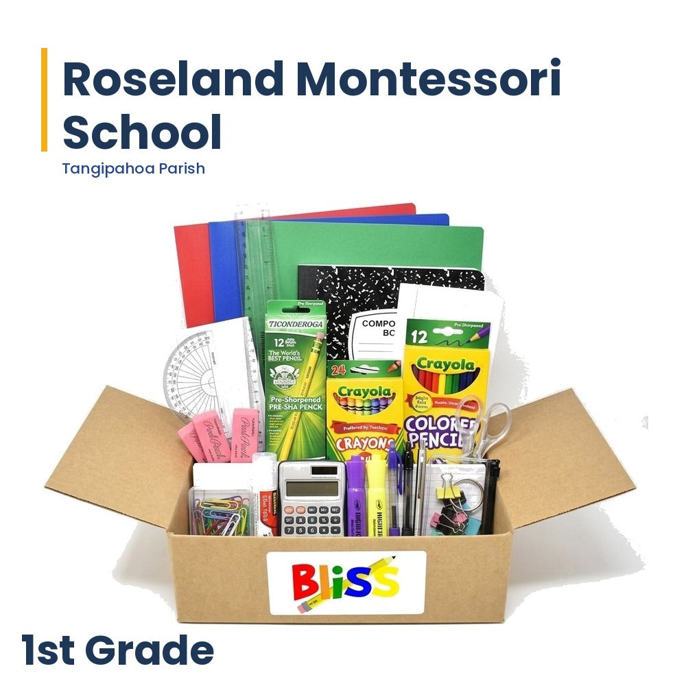 Roseland Montessori School 1st Grade School Supply Kit