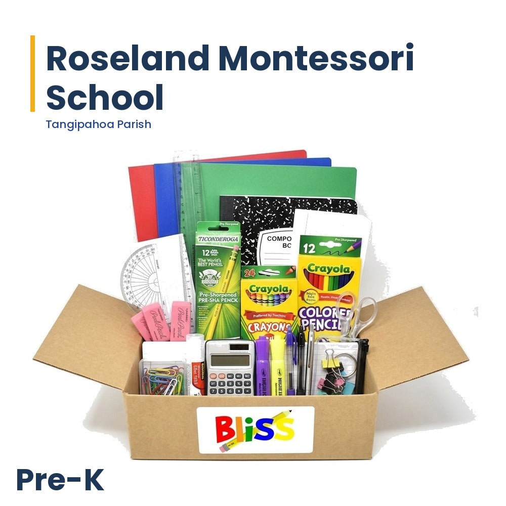 Roseland Montessori School Pre-K School Supply Kit