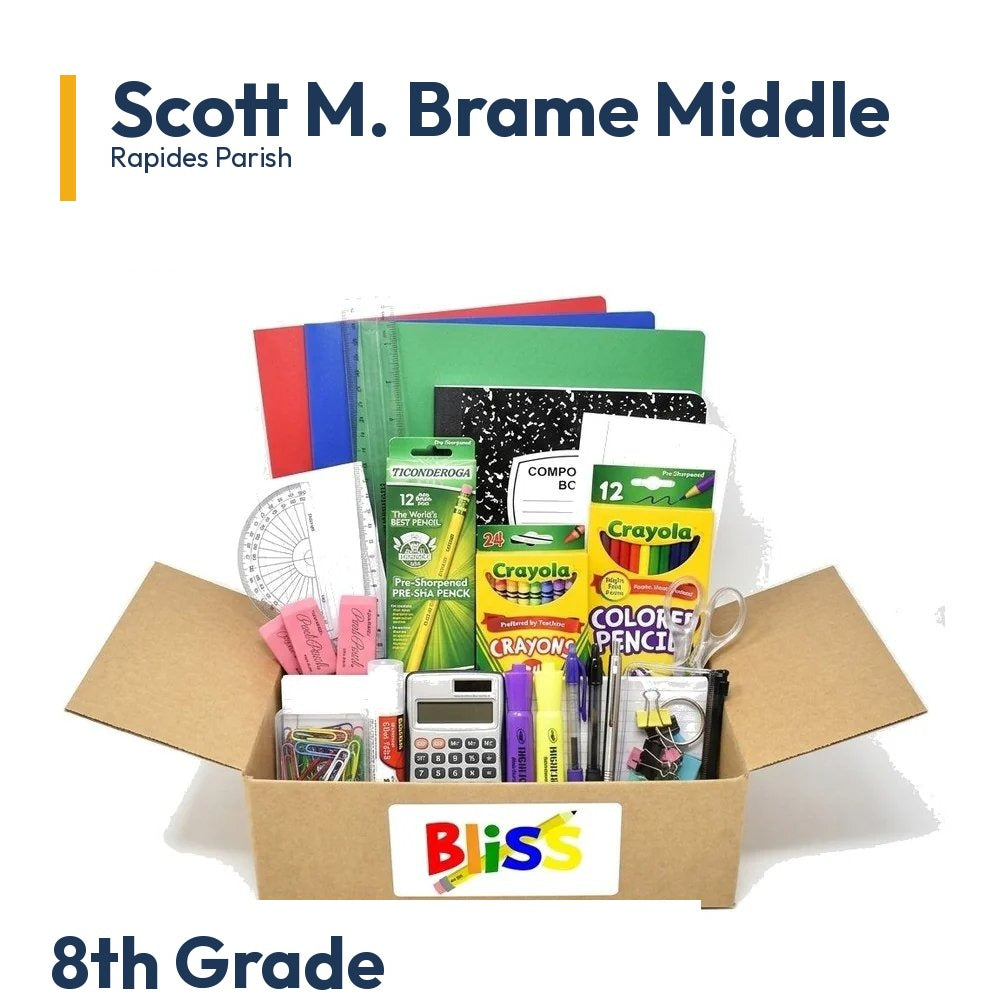 Scott M. Brame Middle 8th Grade School Supply Kit