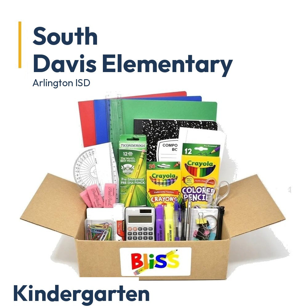 South Davis Elementary Kindergarten School Supply Kit
