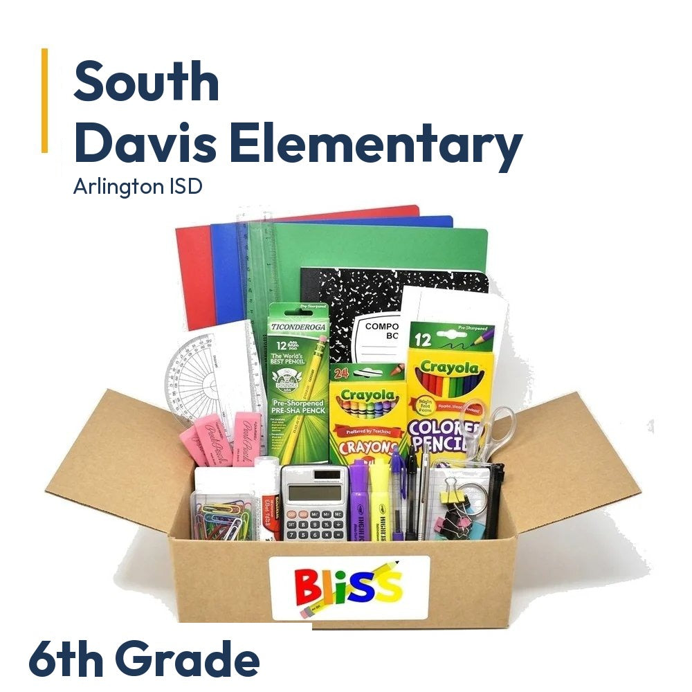 South Davis Elementary 6th Grade School Supply Kit