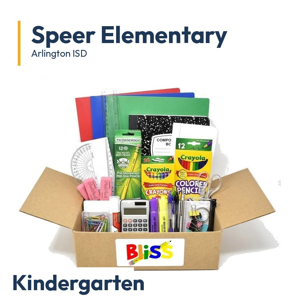 Speer Elementary Kindergarten School Supply Kit