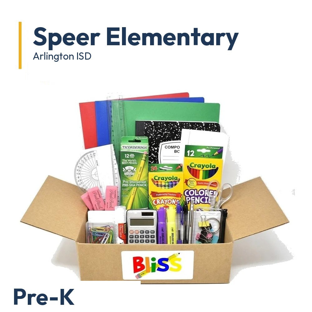 Speer Elementary Pre-K School Supply Kit
