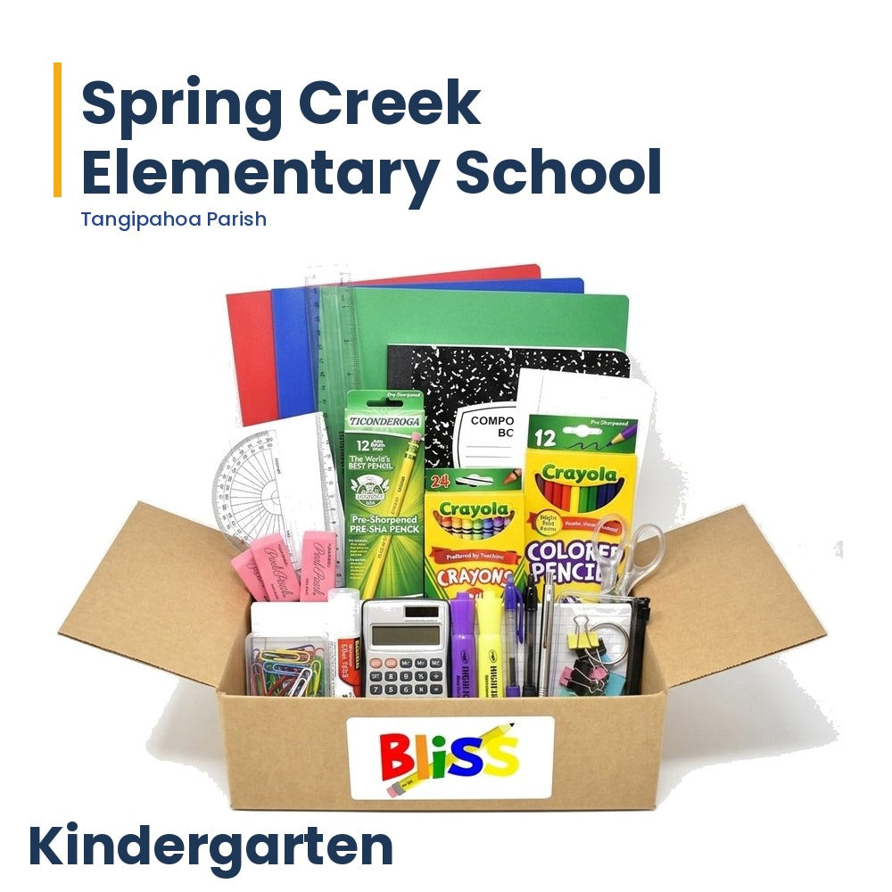 Spring Creek Elementary School Kindergarten School Supply Kit