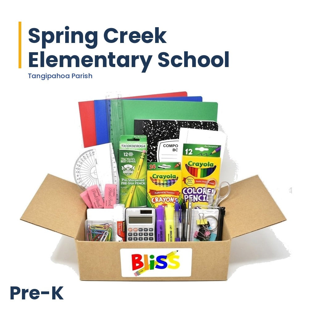 Spring Creek Elementary School Pre-K School Supply Kit