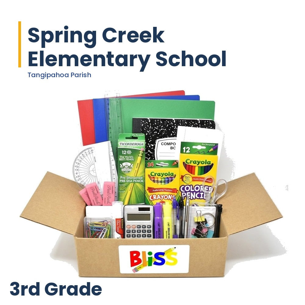 Spring Creek Elementary School 3rd Grade School Supply Kit