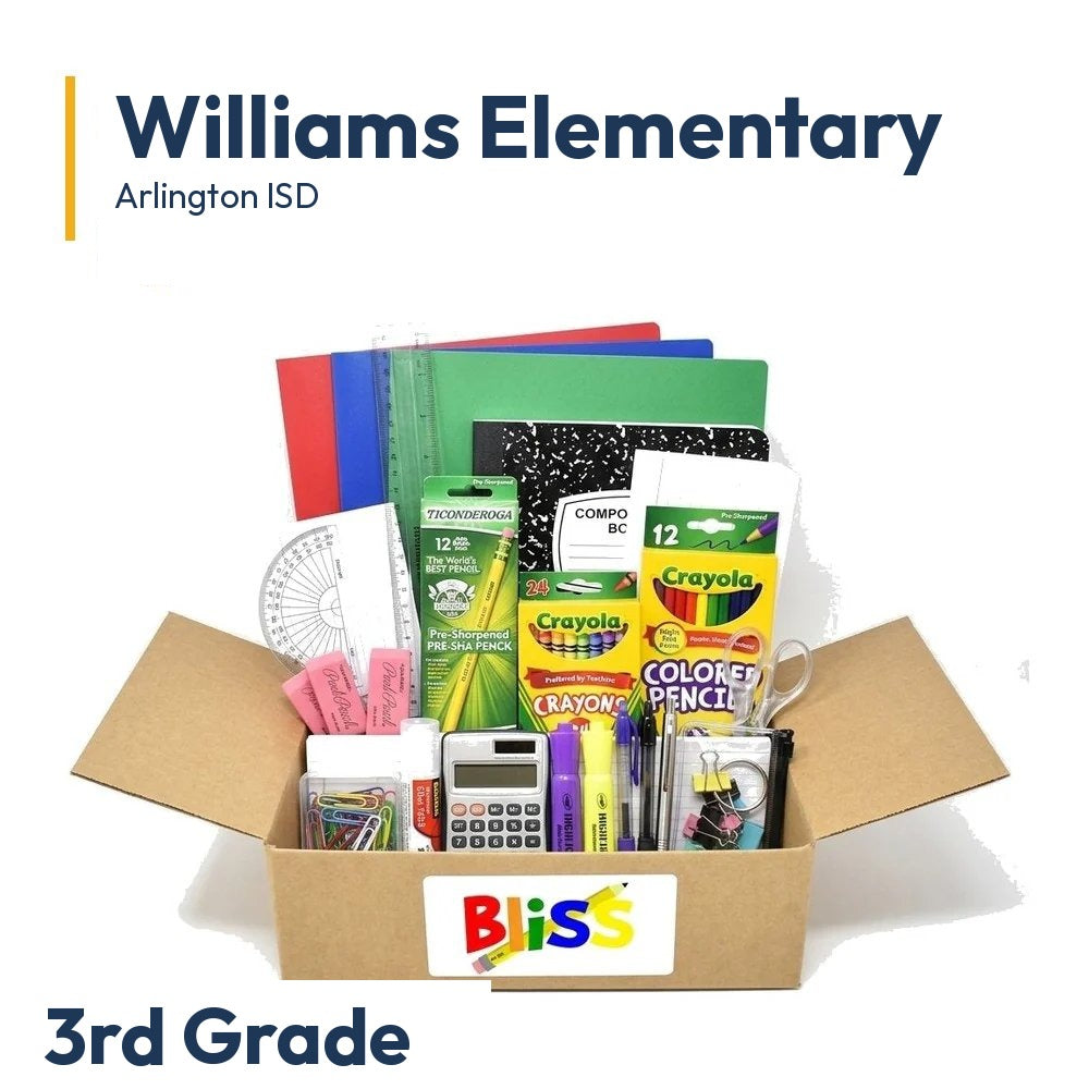 Williams Elementary 3rd Grade School Supply Kit