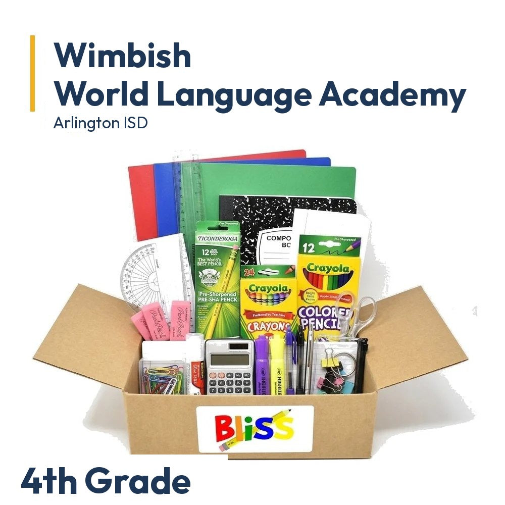 Wimbish World Language Academy 4th Grade School Supply Kit