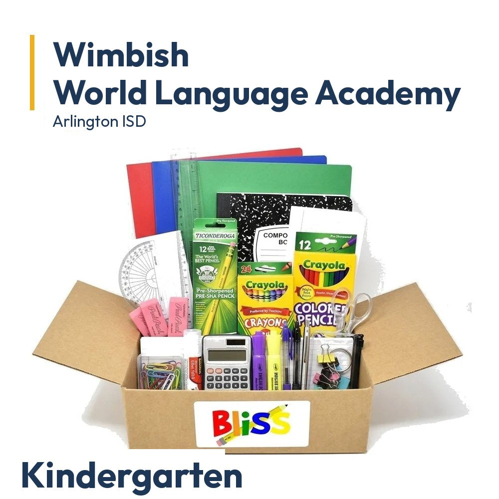 Wimbish World Language Academy Kindergarten School Supply Kit