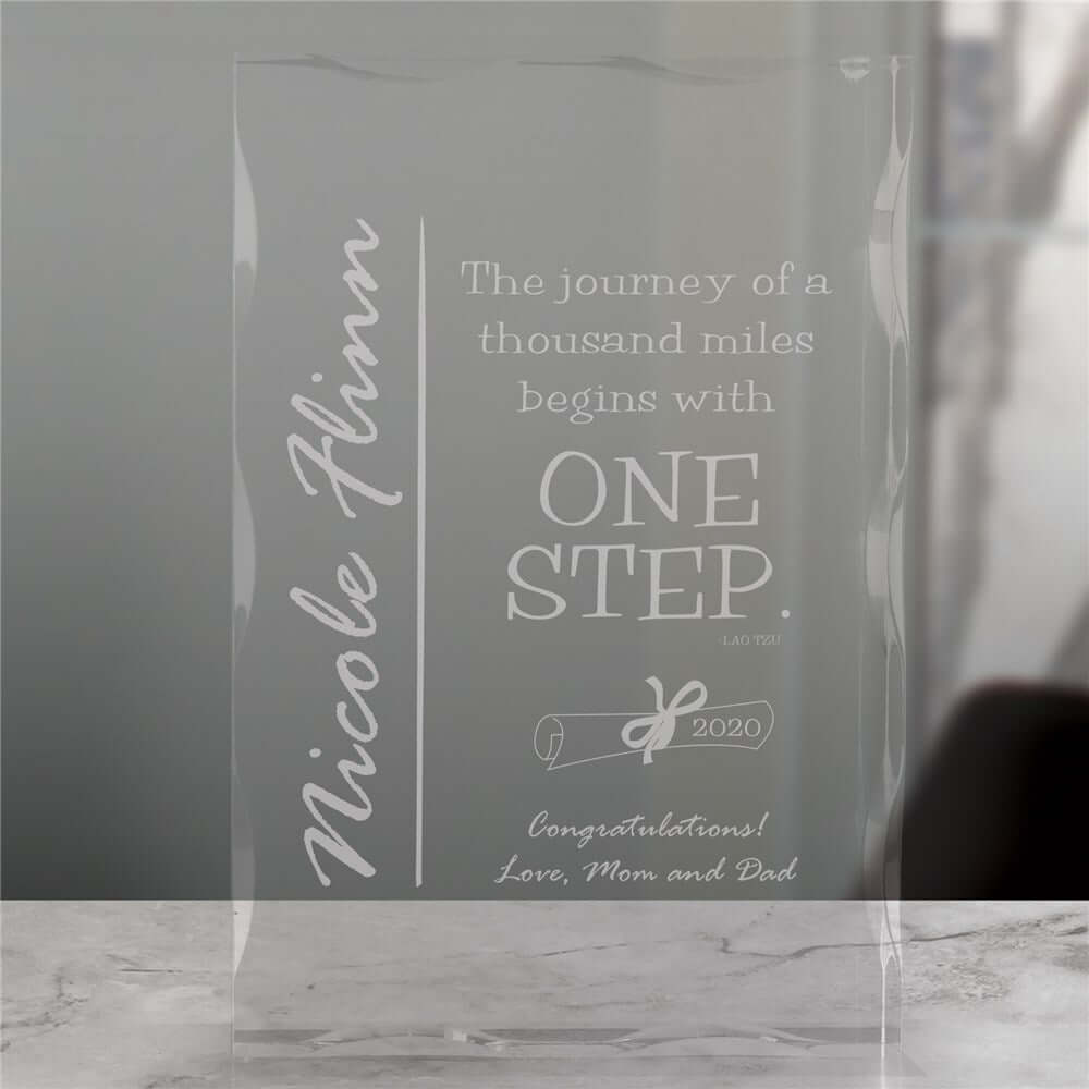 Graduation Keepsake Glass Block