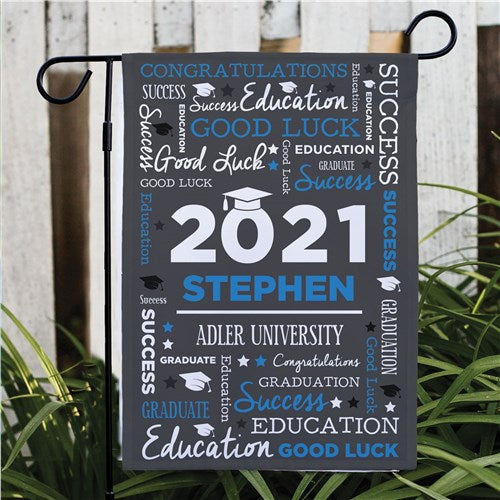 Personalized Word Art Graduation Garden Flag