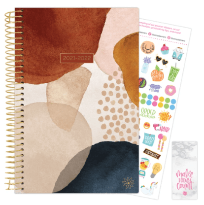 2021-22 Soft Cover Daily Planner & Calendar, Earthy Abstract
