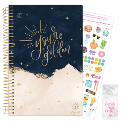 2021-22 Soft Cover Daily Planner & Calendar, You're Golden