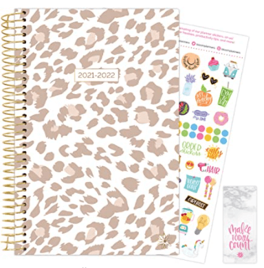 2021-22 Soft Cover Daily Planner & Calendar, Leopard
