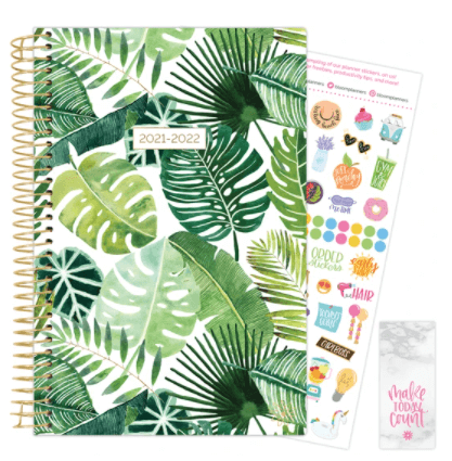2021-22 Soft Cover Daily Planner & Calendar, Tropical Palm