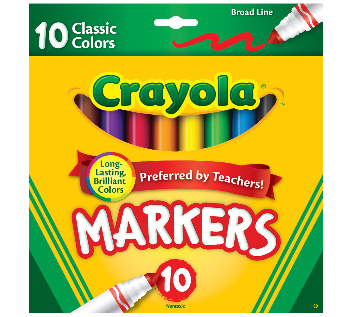 Crayola 10ct Classic Washable Fine Line Markers