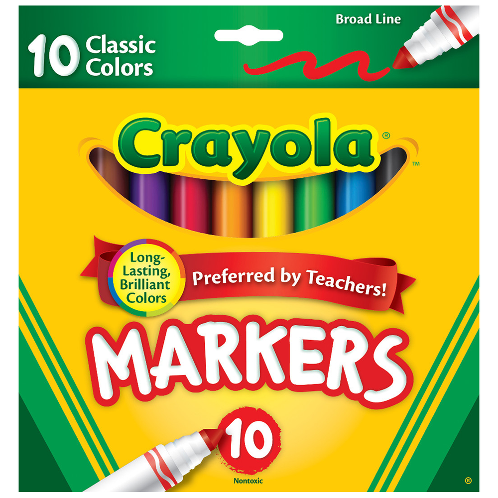 Crayola Markers Broad Line 10ct Classic